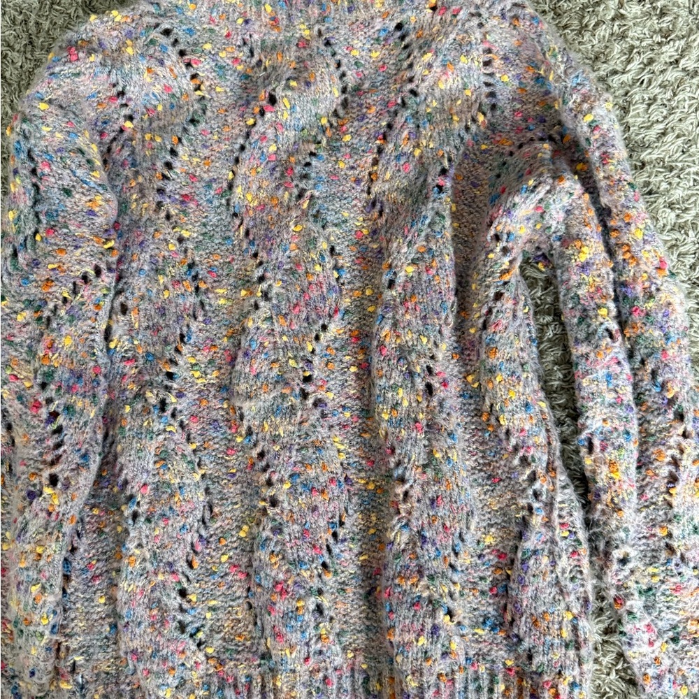 ADORA Speckled V-Neck Sweater - Picture 4 of 4